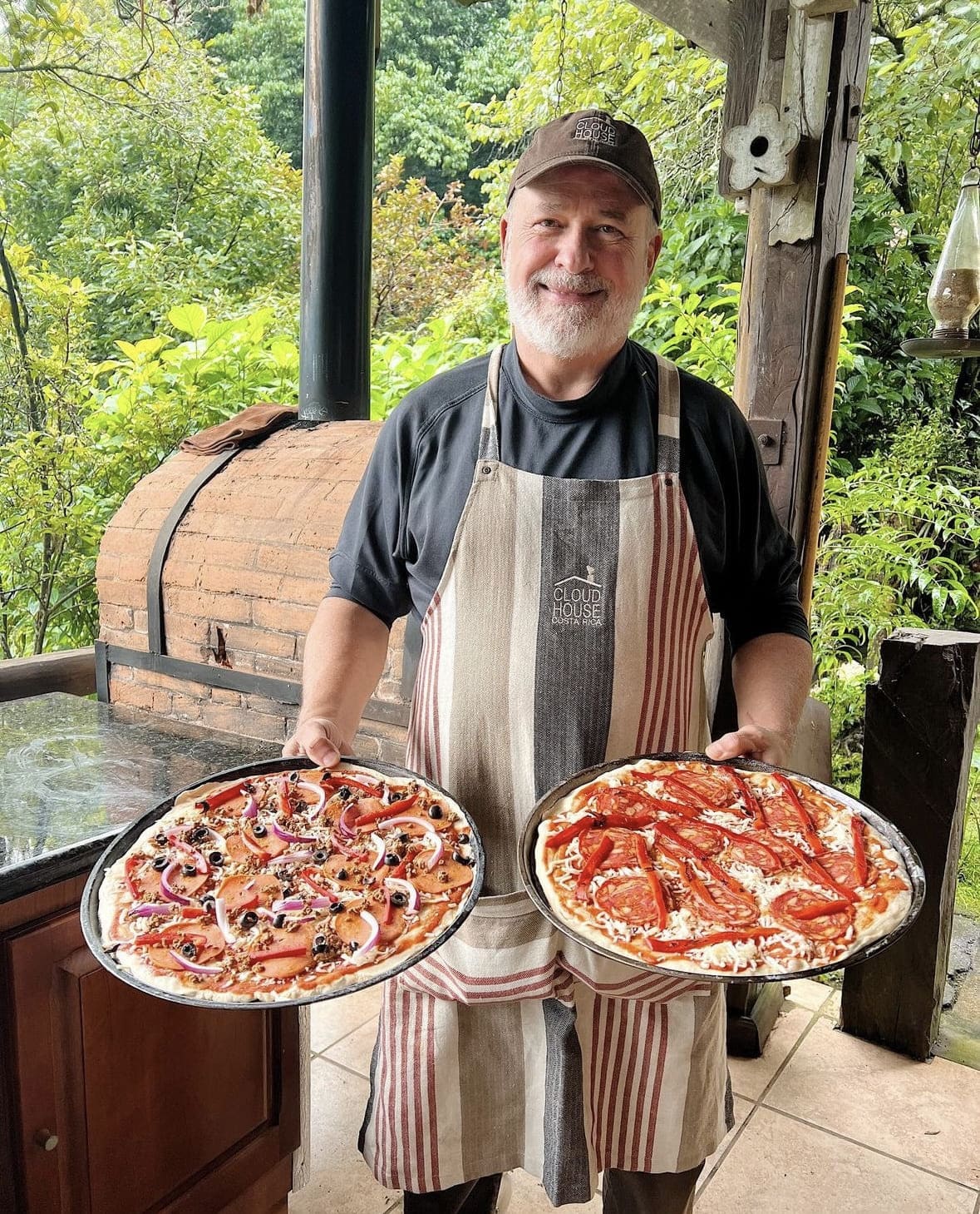 Homemade pizza at Cloud House
